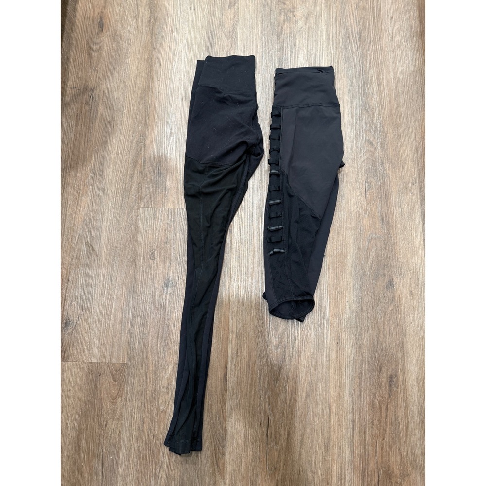 Lululemon Athletica Black Mesh Inset High Rise Leggings Size 4